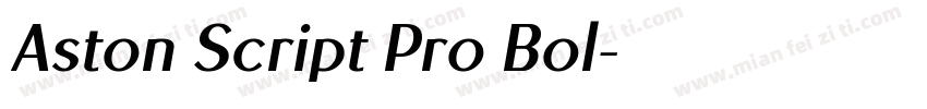 Aston Script Pro Bol字体转换